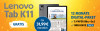 Werbeangebot für eine digitale Zeitung im Abo für 24 Monate. Neben dem Text ist ein Lenovo Tablet abgebildet.