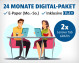 24 Monate Digital-Paket. E-Paper (Mo.-So.), inklusive M+. Nur 33,99 €/Monat. Zwei Personen an einem Tisch mit Tablets. 2x Lenovo Tab GRATIS. Jetzt bestellen!